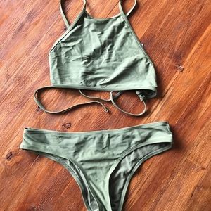 tie back halter top bikini